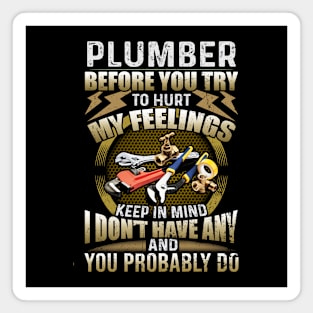 Plumber before you try to hurt my feeling keep in mind. Magnet